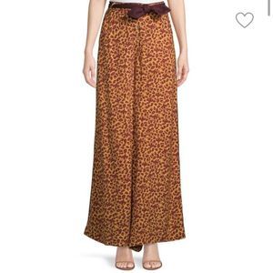 Women’s Free People Animal Print Wide Leg Pants Size 10